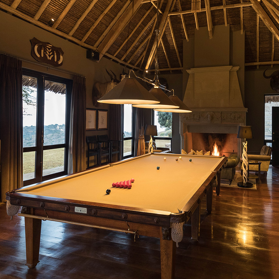 Snooker table at Sirai House