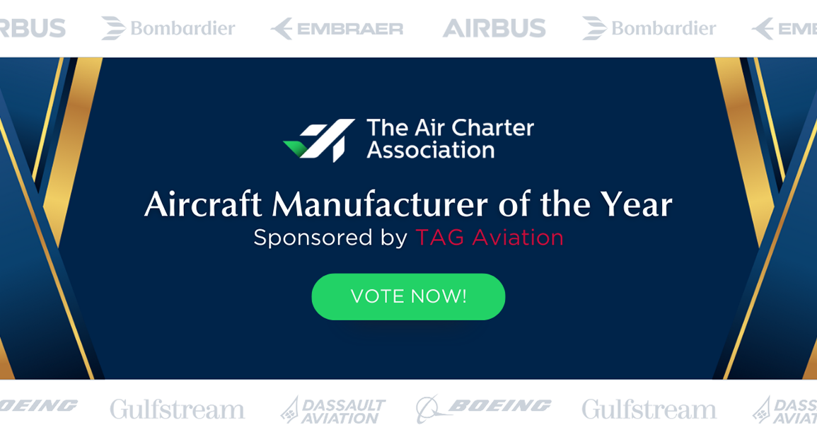 TAG Aviation Sponsoring 'Manufacturer of the Year' - Air Charter Association Excellence Awards 2024