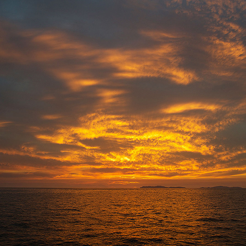 sunset ocean view